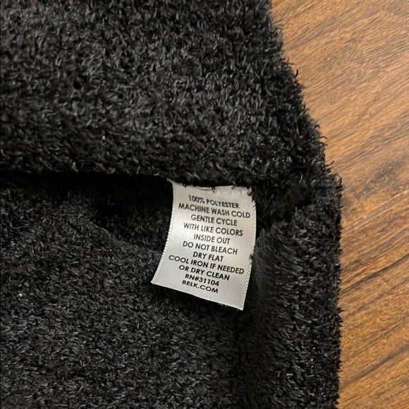 New Directions Women’s Cozy Black Long Sleeve Sweater - Picture 3 of 7